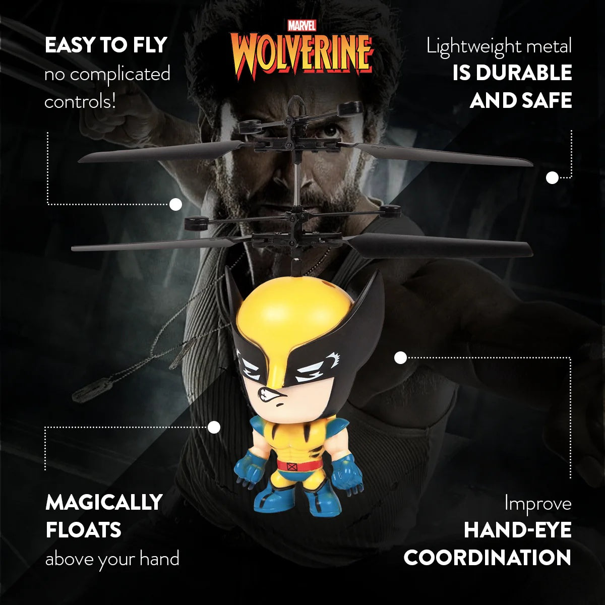 Marvel Big Heads Wolverine Motion sensing UFO