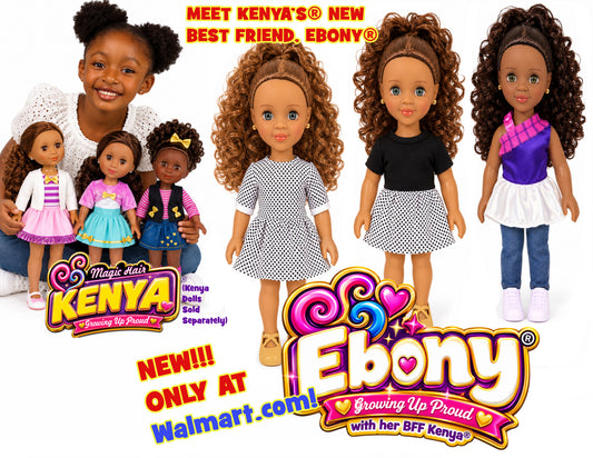 "Ebony" 13 inch Doll