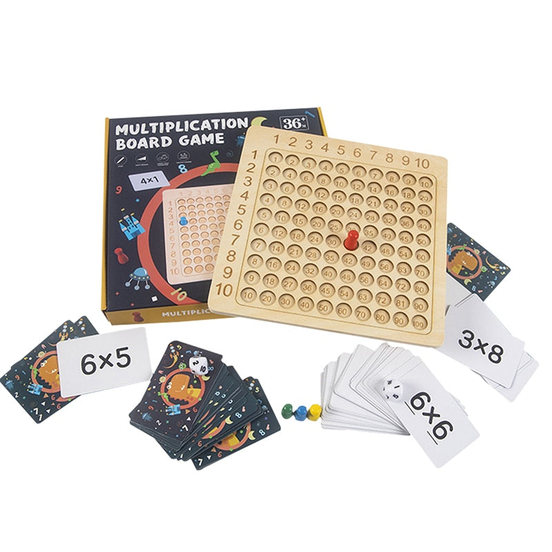 Wooden Multiplication Board Game