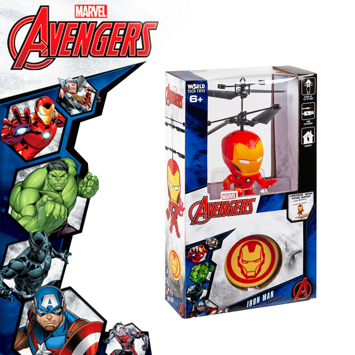 Marvel Big Heads Ironman Motion sensing UFO