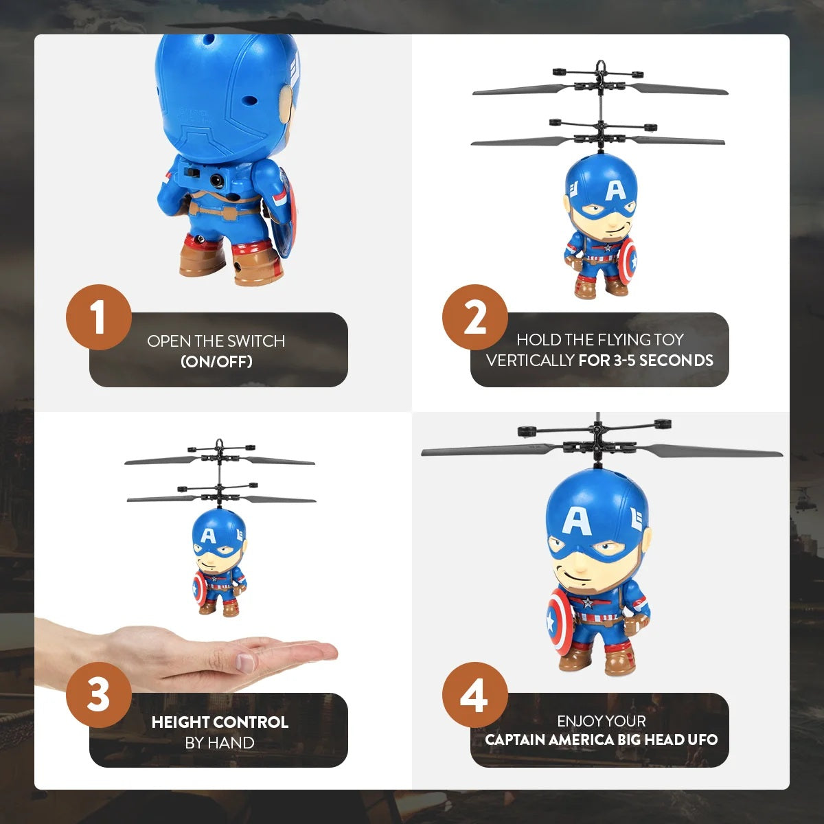 Marvel Captain America Big Head UFO