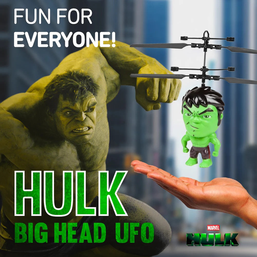 Marvel Big Heads Hulk Motion sensing UFO